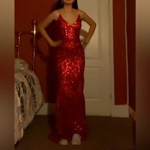Windsor Sparkling Red Sequin Dress